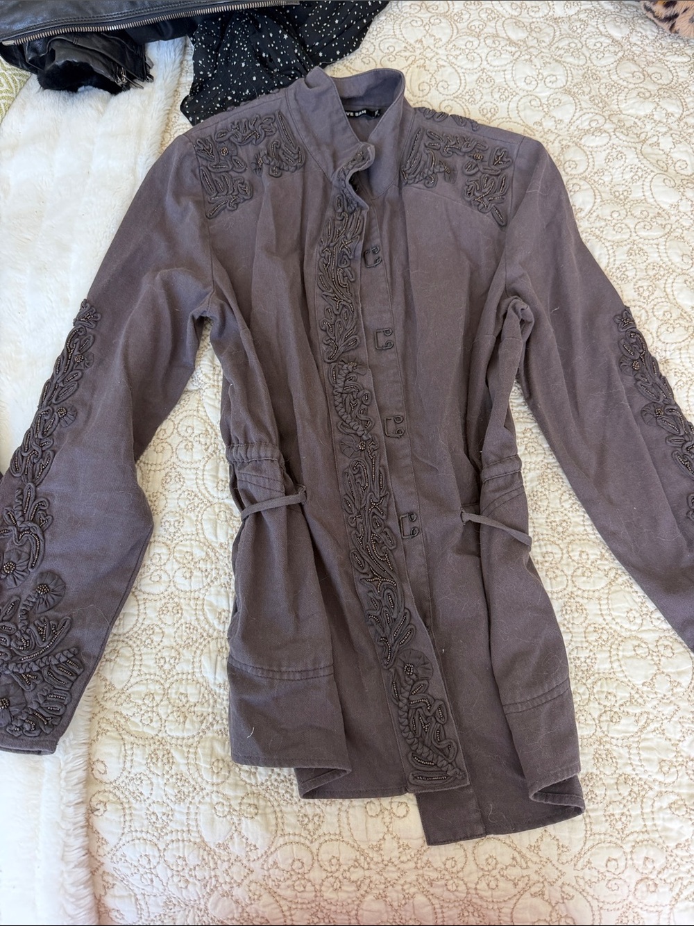 Love Sam Utility Jacket in Charcoal Gray